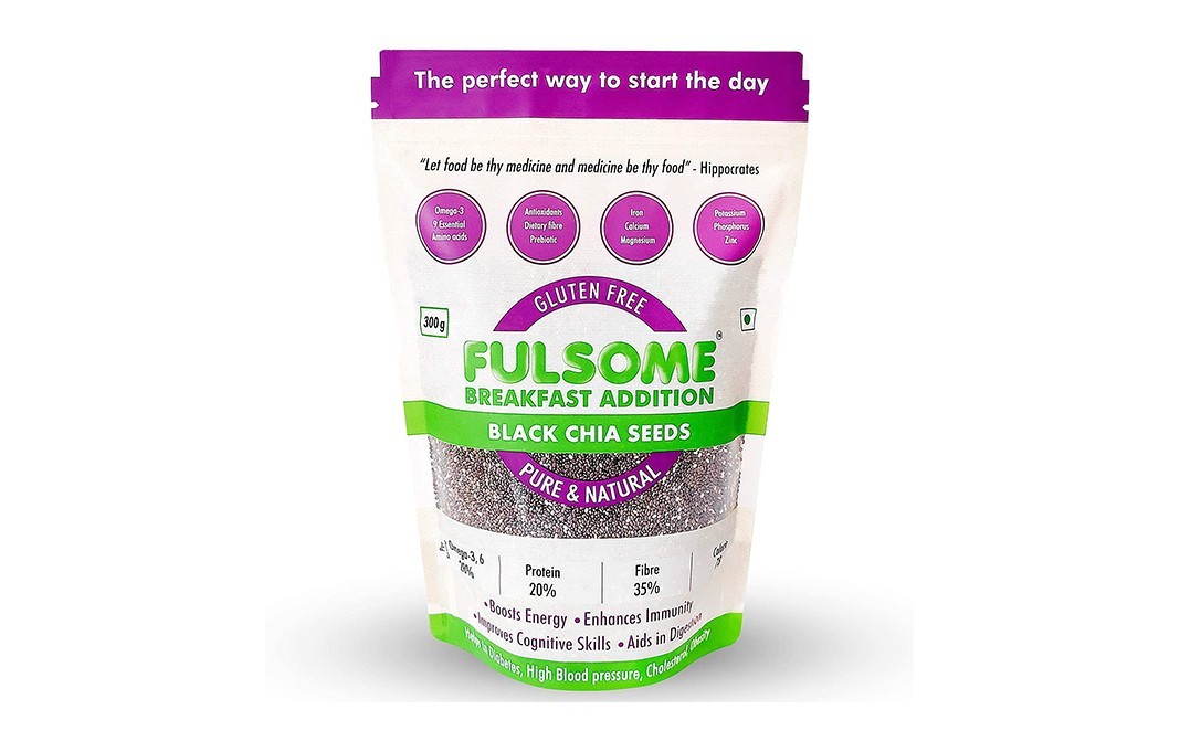 Fulsome Black Chia Seeds    Pack  300 grams